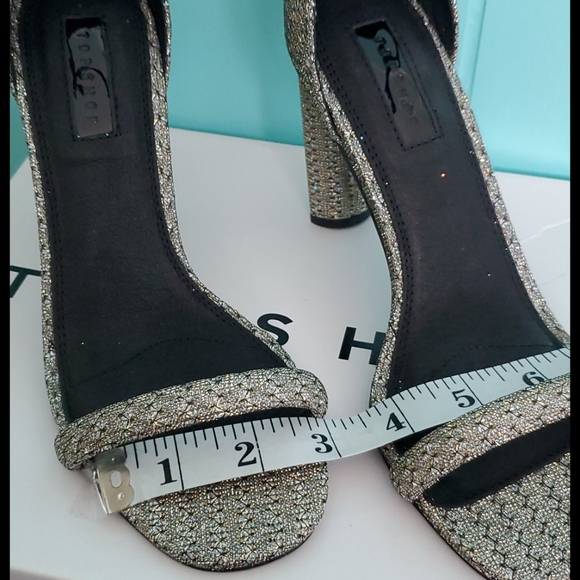 Topshop Robyn Two Part Glitter Heels - Picture 7 of 8